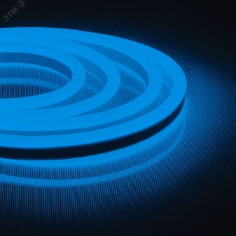 Лента светодиодная LEDх120/м 1м 9.6w/m 220в IP67 синий неоновая 29563 FERON