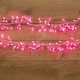 Гирлянда Мишура LED 3 м прозрачный ПВХ, 288 диодов, розовый 303-607 Neon-Night