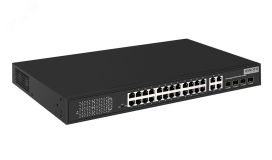 PoE коммутатор Fast Ethernet на 24 x RJ45 портов + 4 x GE Combo uplink порта. 00013236 OSNOVO
