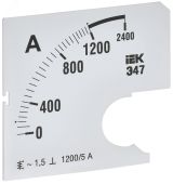 Шкала сменная для амперметра Э47 1200/5А класс точности 1,5 72х72мм IPA10D-SC-1200 IEK