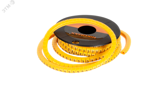 Маркер кабельный, цифра 2, желтый, 500шт ЭКО36294 NIKOMAX