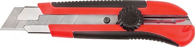 Нож технический ''Крафт'' 25 мм усиленный, прорезиненный, вращ.прижим, магнит 10185 КУРС