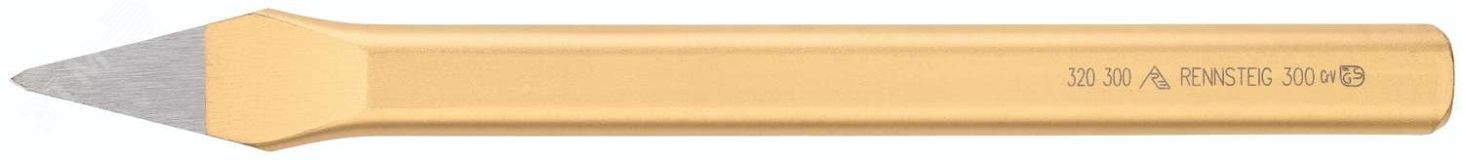 Крейцмейсель DIN 6451, ширина резца 7 мм, (17 x 11) x 175 мм, плоско-овальный профиль, полировка RE-3201750 RENNSTEIG