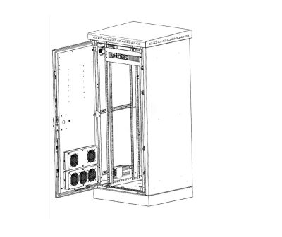 Шкаф уличный всепогодный напольный укомплектованный 18U (Ш700 ? Г600) комплекта ШТВ-1-18.7.6-43АА-Т1 ЦМО