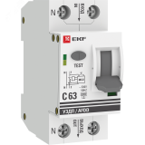 Устройство защиты от дугового пробоя (УЗДП) с автоматическим выключателем 1P+N 63А (C) 6кА PROxima afdd-2-63C-pro EKF