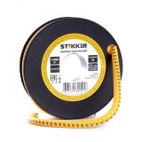 Кабель-маркер N для провода сеч.2,5мм, желтый (1000шт в упак) Stekker 39108 STEKKER