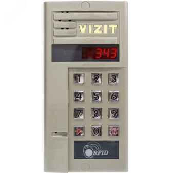 Блок вызова для совместной работы БУД-302 (М/К-20/К-80) встроенный считыватели ключей VIZIT-RF2 БВД-343RCPL Vizit