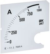 Шкала сменная для амперметра Э47 750/5А класс точности 1,5 96х96мм IPA20D-SC-0750 IEK