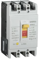 Выключатель автоматический ВА66-31 3Р 100А 18кА GENERICA SAV10-3-0100-G IEK