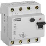 Выключатель дифференциального тока (УЗО) ВД1-63 4Р 50А 30мА GENERICA MDV15-4-050-030 IEK