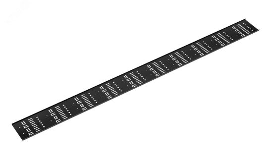 Органайзер кабельный вертикальный перфорированный в шкаф 47U, металлический, цвет черный (RAL 9004) 10626c Cabeus