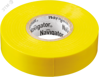 Изолента ПВХ желтая 19мм 20м Navigator NIT-A19-20/Y 17359 Navigator Group