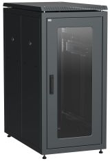 Шкаф сетевой 19дюйм LINEA N 24U 600х1000 мм стекл передняя дверь черный LN05-24U61-G ITK