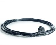 Комплект 10Вт/м 6м саморегулирующегося нагревательного кабеля (в трубу) HXTM kit 6m, установочный кабель,  евровилка с заземлением Extherm HXTM kit 6m EXTHERM