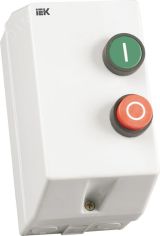 Пускатель магнитный КМИ 18А катушка управления 220В АС IP54 с кнопками П+С РТИ-1321 KKM16-018-220-00 IEK
