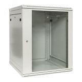 Шкаф настенный 19'' TERACOM PRO 9U 600х450 мм дверь стеклянная с замком-ручкой серый TRP-WLL-0964-40G EKF