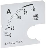 Шкала сменная для амперметра Э47 75/5А класс точности 1,5 72х72мм IPA10D-SC-0075 IEK