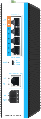 Коммутатор неуправляемый 4 порта PoE 1 Гбит/с 48В ЭКО51190 Gigalink