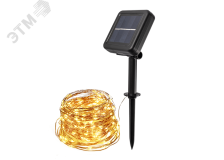 Солнечная светодиодная гирлянда SLR-G03-200Y нить, желт. 200LED ФАZА 5033344 JazzWay