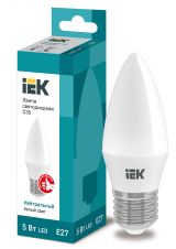 Лампа светодиодная LED 5вт E27 белый матовая свеча ECO LLE-C35-5-230-40-E27 IEK