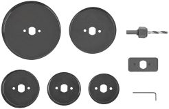 Пилы круговые Профи 68 -127 мм набор 5 шт. (68, 72, 82, 102, 127 мм) в кейсе 36764 FIT