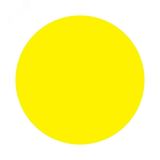 Наклейка информационный знак Желтый круг d - 150 мм, 56-0014 REXANT