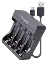 Зарядное устройство 1-4 АА/ААА питание от USB шнур. автомат., KOC903USB Космос