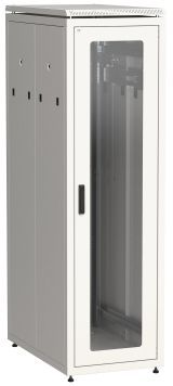 Шкаф сетевой 19дюйм LINEA N 33U 600х1000 мм стекл дверь. задняя перф серый LN35-33U61-GP ITK