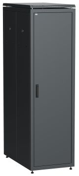 Шкаф сетевой 19дюйм LINEA N 38U 600х1000 мм металлическая передняя дверь черный LN05-38U61-M ITK