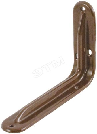 Уголок-кронштейн усиленный коричневый 160 х 250 мм (1,0 мм) 65968 FIT