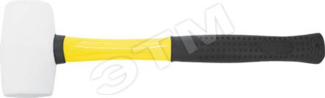 Киянка резиновая белая, фиберглассовая ручка 60 мм (450 гр) 45503 FIT
