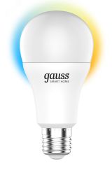 Лампа светодиодная умная 8.5 Вт 800 лм 2700-6500К AC 220-240В E27 А60 (груша) Управление по Wi-Fi, изменение цветовой температуры и диммирование Smart Home 1130112 GAUSS