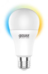 Лампа светодиодная умная 10 Вт 1055 лм 2700-6500К AC 220-240В E27 А60 (груша) Управление по Wi-Fi, изменение цветовой температуры и диммирование Smart Home 1080112 GAUSS