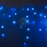 Гирлянда Айсикл Бахрома светодиодный, 2,4 х 0,6 м, белый провод, 230 В, диоды синие, 76 LED 255-033-6 Neon-Night