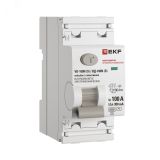 Выключатель дифференциального тока ВД-100N (S) 2P 100А 300мА тип AC эл-мех 6кА PROXIMA EKF E1026MS100300 EKF