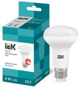 Лампа светодиодная LED рефлекторная 8вт E27 R63 белый ECO LLE-R63-8-230-40-E27 IEK