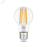 Лампа светодиодная филаментная LED 20 Вт 1850 лм 4100К AC185-265В E27 А60 (груша) нейтральный Black Filament 102902220 GAUSS