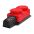 Колодка 2-х местная однофазная с заглушками КОМПАКТ с/з каучук 16А 250В IP44 цвет красный (еврослот) 3072 UNIVersal