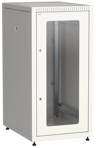 Шкаф LINEA E 24U 600х800мм двери 2шт стекло и металл серый LE35-24U68-GM ITK