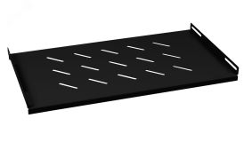 Полка перфорированная 19' для настенных шкафов глубиной 450 мм, цвет черный (RAL 9004) 8619c Cabeus