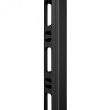 Органайзер кабельный вертикальный в шкаф 42U, металлический, цвет черный (RAL 9004) 8649c Cabeus
