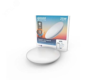 Светильник светодиодный умный 25 Вт 2000 лм 2700-6500К AC 198-264В Управление по Wi-Fi, изменение цветовой температуры и диммирование Smart Home 2050112 GAUSS