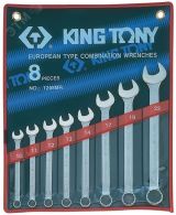Набор комбинированных ключей, 10-22 мм, 8 предметов 1208MR King Tony