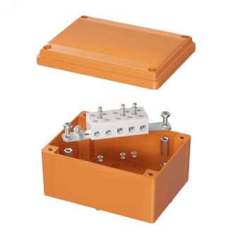 Коробка пластиковая FS с гладкими стенками и клеммниками  IP56 150х110х70мм  5р  450V 30A 16мм.кв FSB20516 DKC