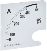 Шкала сменная для амперметра Э47 400/5А класс точности 1,5 96х96мм IPA20D-SC-0400 IEK