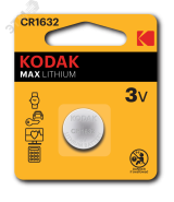 Батарейка CR1632-1BL MAX Lithium (60/240/36000) Б0029113 KODAK