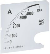 Шкала сменная для амперметра Э47 4000/5А класс точности 1,5 96х96мм IPA20D-SC-4000 IEK