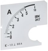 Шкала сменная для амперметра Э47 5/5А класс точности 1,5 72х72мм IPA10D-SC-0005 IEK