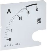 Шкала сменная для амперметра Э47 15/5А класс точности 1,5 96х96мм IPA20D-SC-0015 IEK