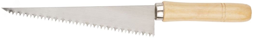 Ножовка ручная для гипсокартона, деревянная ручка 175 мм 15375 КУРС